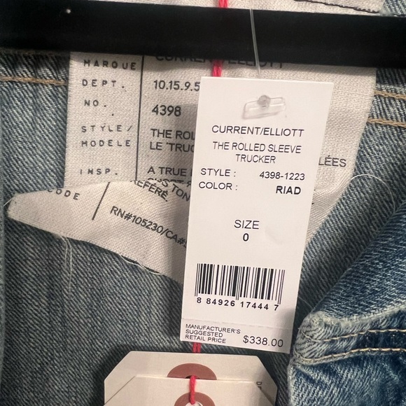 Current Elliot Denim rolled sleeve trucker - Picture 2 of 3